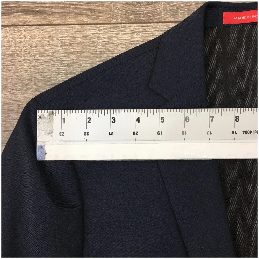 KENNETH COLE Mens Blue Blazer Sport Coat Casual Jacket Size 42S Slim Wool Suit‎